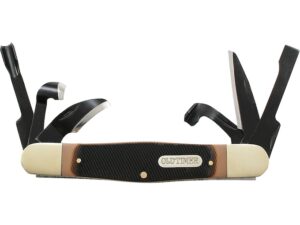 Old Timer Splinter Carvin’ Folding Knife 1.5″ Sheepsfoot 7Cr17MoV Stainless Polished Blade Polymer Handle Brown For Sale