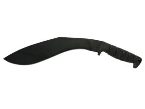Ontario Kukri Fixed Blade Tactical Knife 12″ Kukri 1095 Carbon Steel Blade Kraton Handle Black For Sale
