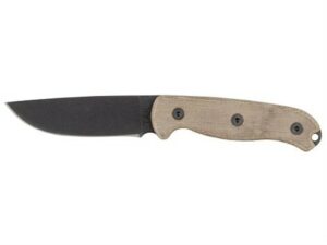 Ontario Mil-Spec TAK Fixed Blade Knife 4.25″ Drop Point 1095 Black Carbon Steel Blade Micarta Handle Green For Sale