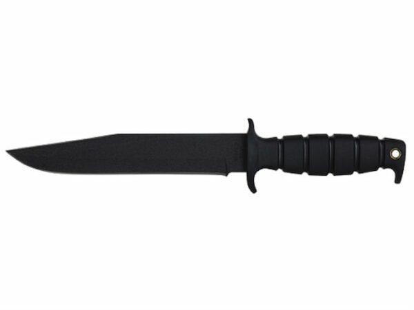 Ontario SP6 Spec Plus Fixed Blade 8″ Drop Point 1095 Carbon Steel Powder Coated Blade Kraton Handle Black For Sale