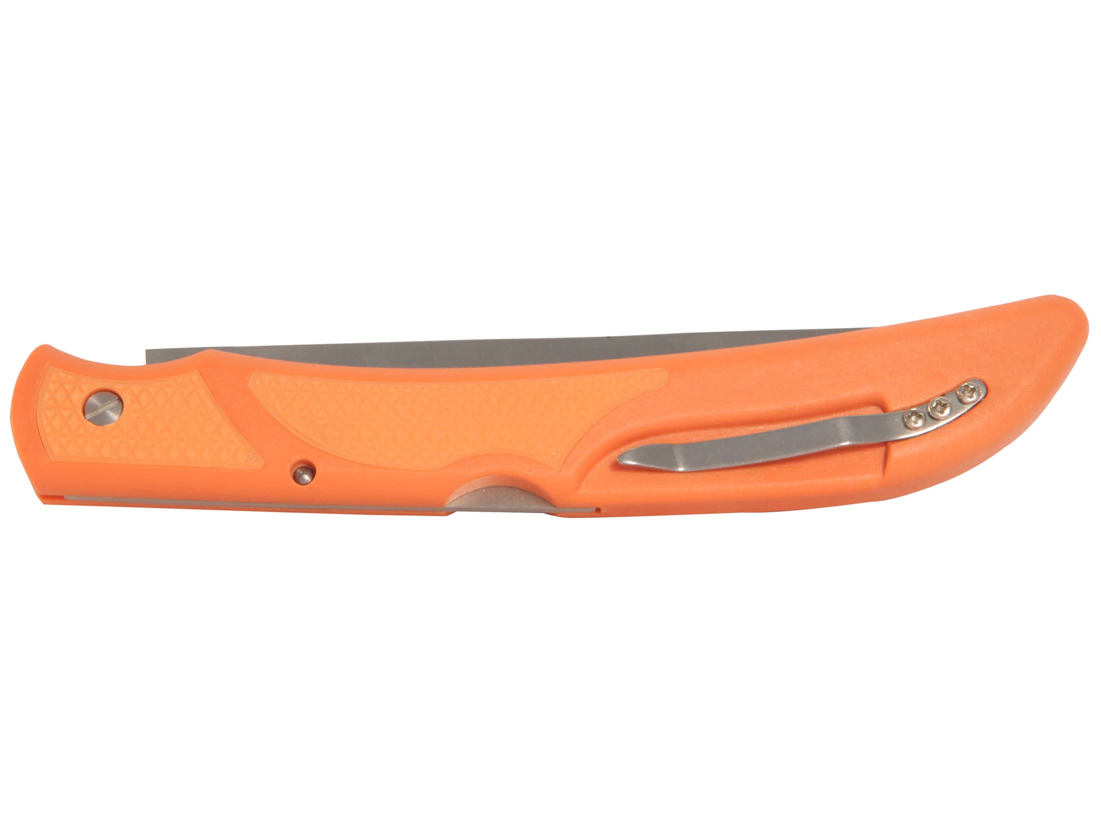 Outdoor Edge Field-Bone Folding Hunting Knife 5″ Drop Point 440A Stainless Steel Blade Zytel Handle Orange For Sale