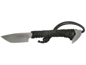 Outdoor Edge Harpoon Fixed Blade Knife 2.9″ Drop Point 7Cr17 Stainless Steel Blade Paracord Handle Black For Sale