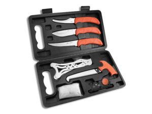 Outdoor Edge Jaeger Pak Fixed Blade Knife Kit 420J2 Stainless Steel Satin Blade Polymer Handle Orange For Sale