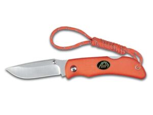 Outdoor Edge Mini-Blaze Folding Hunting Knife 2.2″ Drop Point 8Cr13MoV Stainless Steel Blade Kraton Handle Orange For Sale