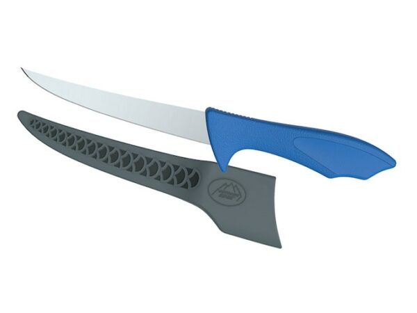 Outdoor Edge Reel-Flex Fillet Knife 4116 Stainless Steel Blade TPE Handle Blue For Sale