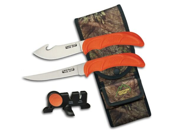 Outdoor Edge Wild-Bone Compact 4-Piece Field Hunting Knives Combo For Sale