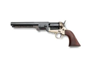Pietta 1851 Navy Black Powder Revolver 7.5″ Barrel Brass Frame Engraved Deluxe Blue For Sale