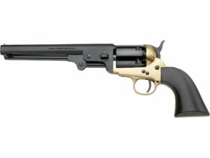 Pietta 1851 US Navy Marshal Black Powder Revolver 44 Caliber 7.5″ Brass Frame Blue For Sale