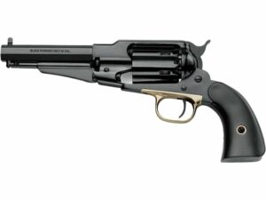 Pietta 1858 Remington Sheriff Snub Nose Black Powder Revolver 44 Caliber 5.5″ Barrel Steel Frame Black Walnut Grip Blue For Sale