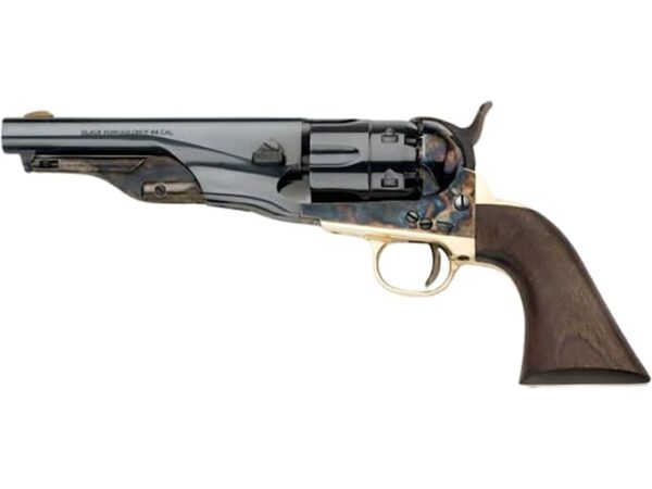 Pietta 1860 Army Black Powder Revolver 44 Caliber 8″ Barrel Steel Frame Half Fluted Cylinder Blue For Sale