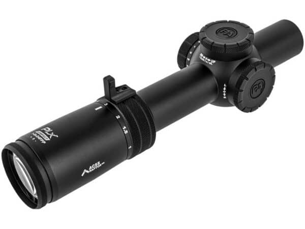 Primary Arms PLx Compact Rifle Scope 34mm Tube 1-8x 24mm First Focal Plane 1/10 Mil Illuminated ACSS Raptor M8X Yard 5.56/.308 Reticle Matte For Sale