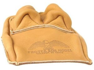 Protektor Bunny Ear Rear Shooting Rest Bag Leather Tan Unfilled For Sale
