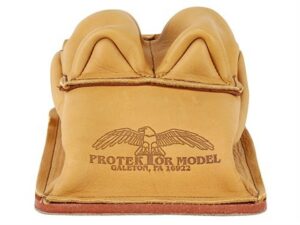 Protektor Bunny Ear Rear Shooting Rest Bag with Heavy Bottom Leather Tan Unfilled For Sale