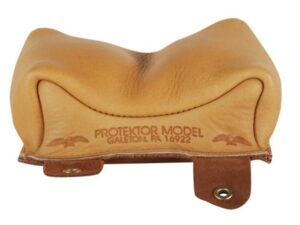 Protektor Large Owl Rifle Front Shooting Rest Bag Leather Tan Filled For Sale
