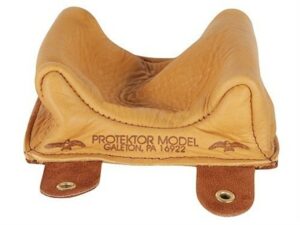Protektor Large Owl Rifle Front Shooting Rest Bag Leather Tan Unfilled For Sale