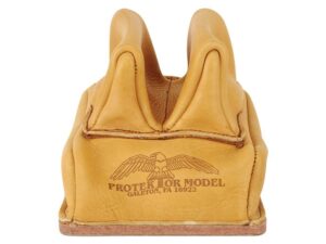 Protektor Rabbit Ear Rear Shooting Rest Bag with Heavy Bottom Leather Tan Unfilled For Sale