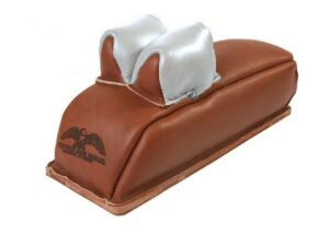 Protektor Super Slick Silver Rabbit Ear Loaf Rear Shooting Rest Bag Leather Tan Filled For Sale