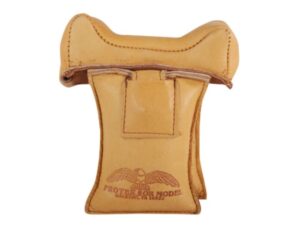 Protektor Wide Owl Ear Straddle Shooting Rest Bag Leather Tan Filled For Sale