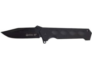 Puma SGB Blackcat 55 Assisted Opening Folding Knife Black 4.5″ Drop Point 1.4116 German Steel Blade G-10 Handle Black For Sale