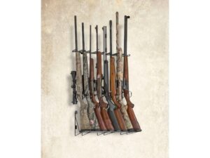 Rack’Em Racks 8 Rifle Wall Mounted Display Rifle Barrel Rest and Buttstock Tray For Sale