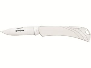 Remington Everyday Folding Knife 3.1″ Drop Point 420-J2 Stainless Blade Stainless Steel Handle Stainless For Sale