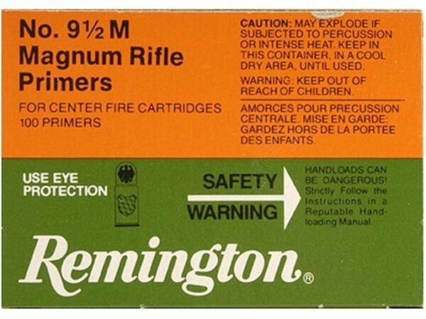 Remington Large Rifle Magnum Primers #9-1/2M Box of 1000 (10 Trays of 100) For Sale