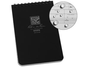 Rite in the Rain 4″x6″ D.O.P.E Top Spiral All-Weather Notebook Black For Sale