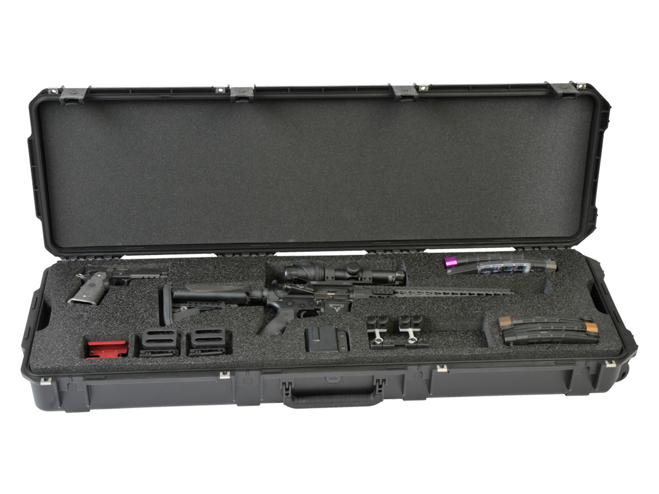 SKB iSeries 5014 3-Gun Competition Case with Wheels 50″ Polymer Black For Sale