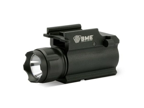 SME Compact Tactical Handgun Weapon Light LED with 1 CR123 Battery Aluminum Black For Sale