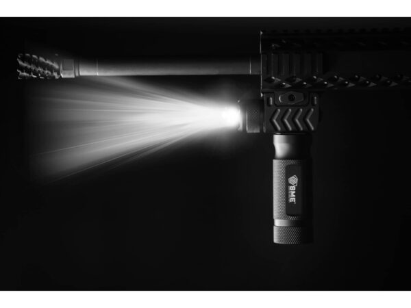 SME Vertical Forend Grip Weapon Light White Picatinny Rail Mount LED with 2 CR123 Batteries Aluminum Black For Sale