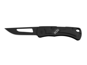 SOG Centi II Folding Knife 2.1″ Black Drop Point Stainless Steel Blade and Handle Black For Sale