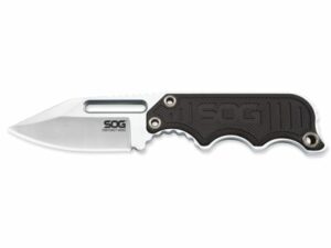 SOG Instinct Mini Fixed Blade Knife 1.9″ Clip Point 5Cr13MoV Steel Blade G-10 Handle Black For Sale