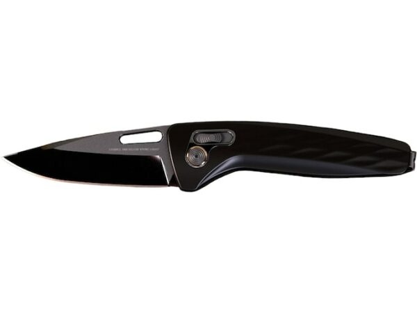 SOG One-Zero XR Folding Knife 3.1″ Drop Point CPM S35VN Black Blade Aluminum Handle Black For Sale