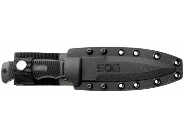 SOG Seal Pup Knife 4.75″ Serrated Powder Coated Stainless Steel Clip Point Blade GRN Handle Black For Sale