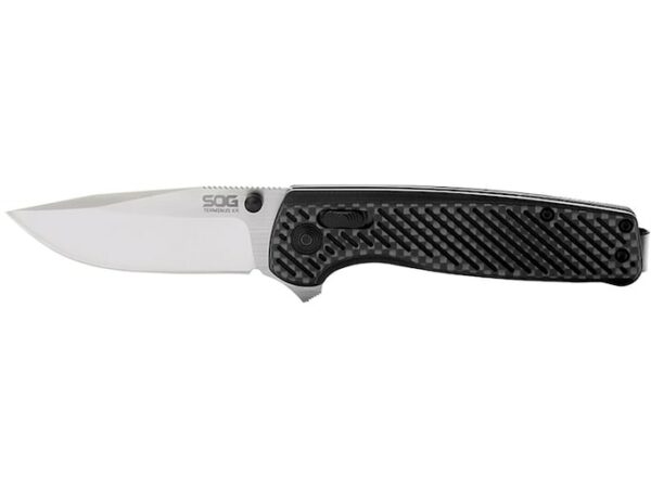 SOG Terminus XR Folding Knife 2.95″ Clip Point S35VN Satin Blade Carbon Fiber/G-10 Handle Black For Sale