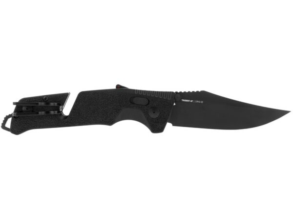 SOG Trident AT Folding Knife 3.7″ Clip Point Cryo D2 Black Blade Glass Reinforced Nylon (GRN) Handle Black For Sale