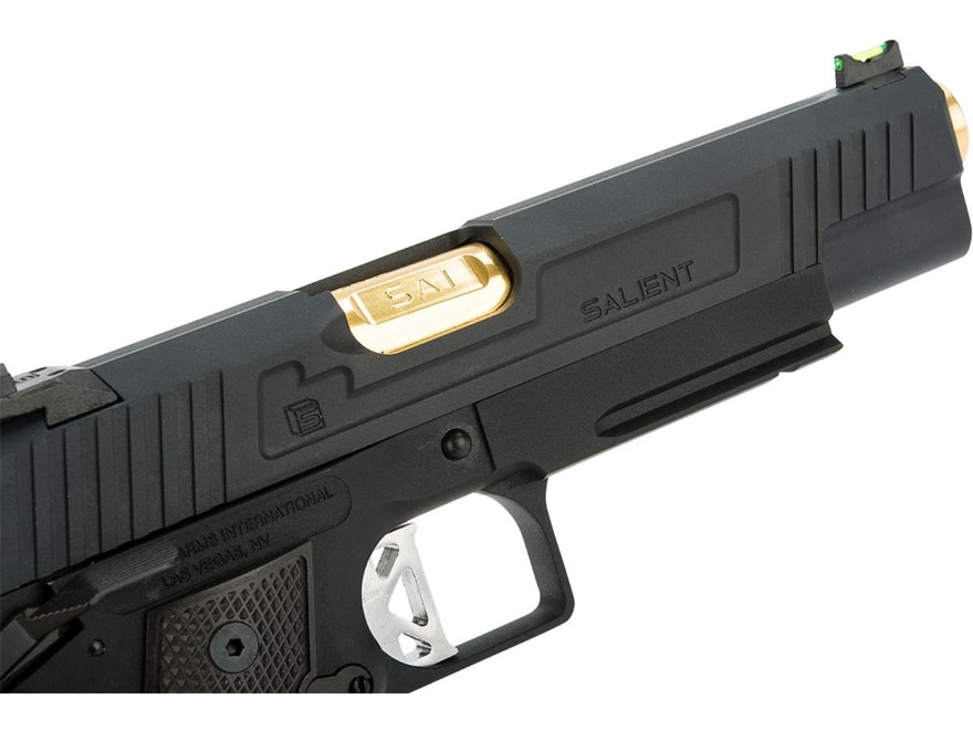 Salient Arms DS 2011 Airsoft Pistol 6mm BB Green Gas Powered Semi-Automatic Black For Sale