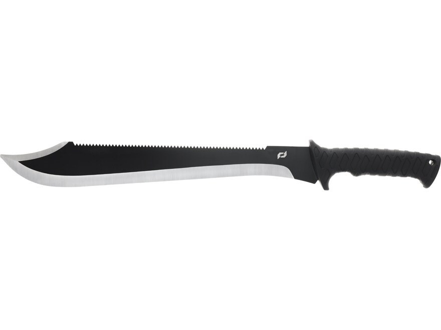 Schrade Decimate Sawback Machete 14.5″ 3Cr13 Stainless Steel Blade Rubber Overmold Handle Black For Sale