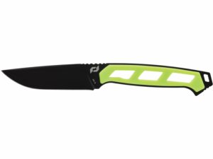 Schrade Isolate DP Fixed Blade Knife 4″ Drop Point AUS-10 Black Oxide Blade Rubber Overmold Handle Green For Sale