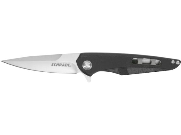 Schrade Kinetic Folding Knife 3.25″ Clip Point AUS-8 Stainless Brushed Steel Blade G-10 Handle Black For Sale