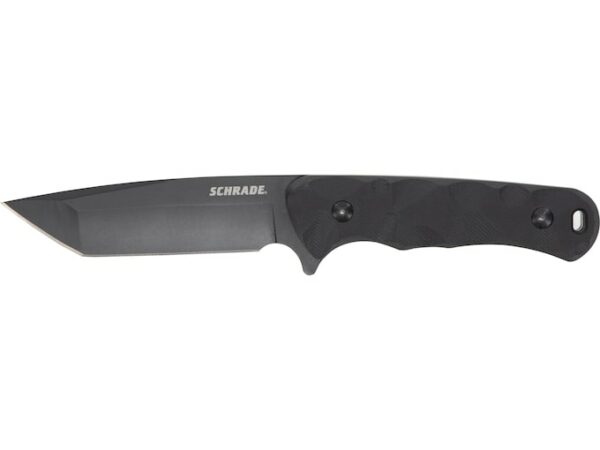 Schrade Regime Fixed Blade Knife 3.83″ Modified Drop Point AUS-8 Stainless Black Oxide Blade G-10 Handle Black For Sale