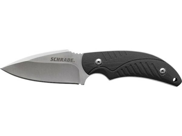 Schrade SCHF66 Fixed Blade Knife 3″ Clip Point 7Cr17MoV Stainless Steel Blade TPR Handle Black For Sale