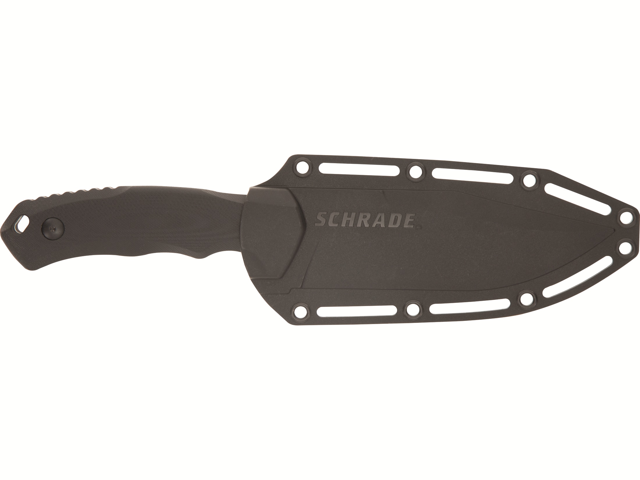 Schrade Steel Driver Fixed Blade Knife 4.75″ Modified Drop Point AUS-8 Stainless Gray Blade G-10 Handle Black For Sale