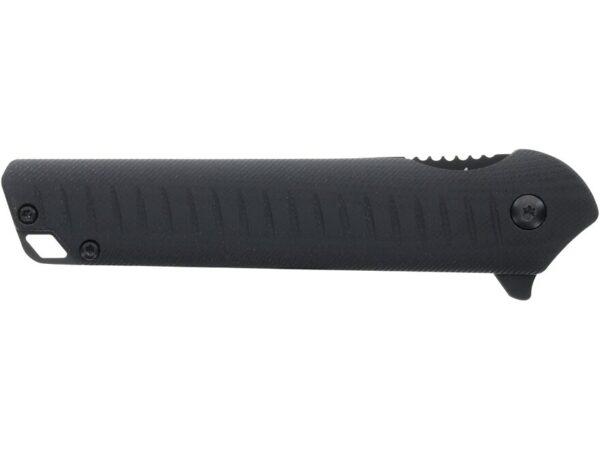 Schrade Steelhead Folding Knife 3.5″ Tanto Point AUS-10 Black Oxide Blade G-10 Handle Black For Sale