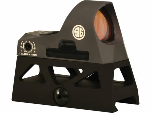 Sig Sauer ROMEO3 Reflex Sight 1x 25mm 1 MOA Adjustments 3 MOA Dot Reticle Picatinny-Style Full Co-Witness Mount Graphite For Sale