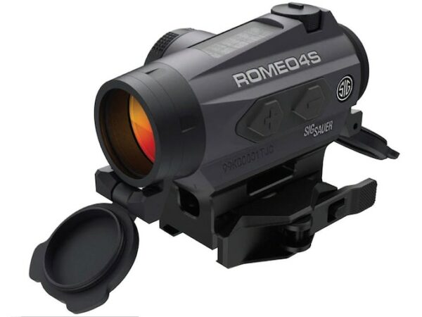 Sig Sauer ROMEO4S Red Dot Sight 1x Ballistic Reticle Torx and Quick-Release Mounts Solar/Battery Powered Graphite For Sale