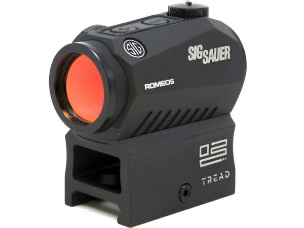 Sig Sauer ROMEO5 Compact Red Dot Sight 1x 20mm 1/2 MOA Adjustments 2 MOA Dot Reticle Picatinny-Style Mount Black Tread Logo For Sale