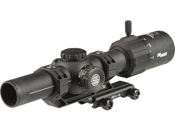 Sig Sauer Tango MSR Rifle Scope 30mm Tube 1-6x 24mm 1/2 MOA Adjustments Illuminated MSR BDC6 Reticle with Cantilever Picatinny-Style Mount Black For Sale