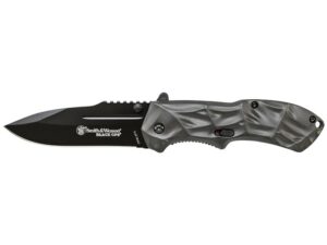 Smith & Wesson Black Ops 3 M.A.G.I.C. Assisted Opening Folding Pocket Knife 3.4″ Black Drop Point 4034 Stainless Steel Blade Aluminum Handle Black For Sale