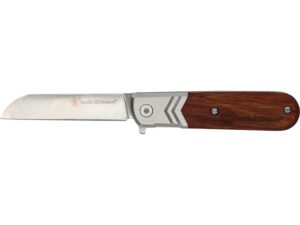 Smith & Wesson Executive Barlow Folding Knife 2.75″ Sheepsfoot 8Cr13MoV Stainless Satin Blade Rosewood Handle Brown For Sale